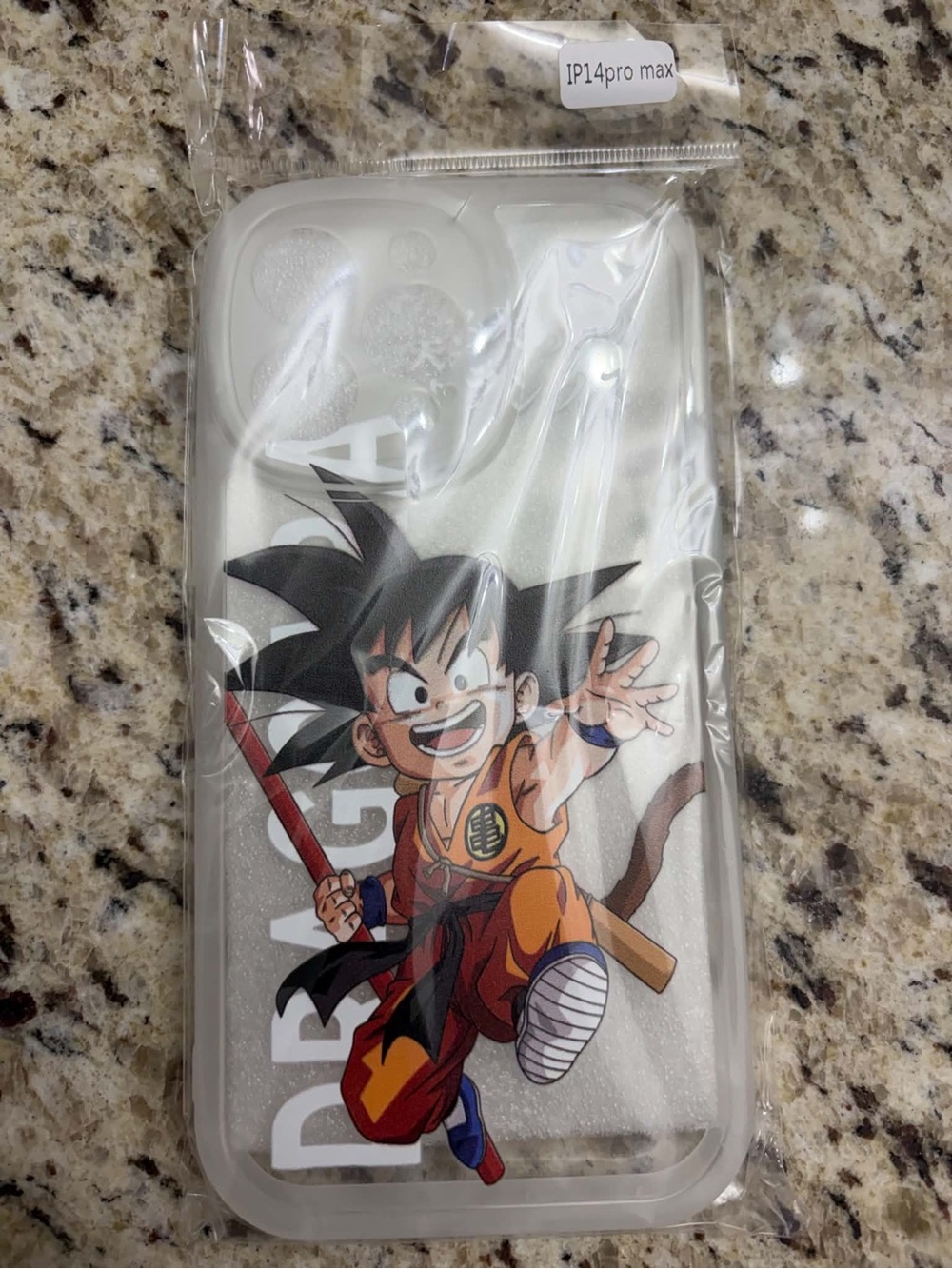 Clear White Dragon Ball Goku iPhone 14 Pro  Case